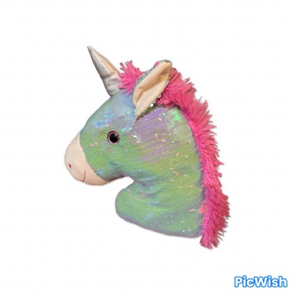 Unicorn Sequin Pillow - Picture 2 of 2